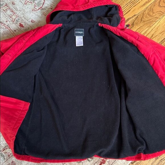 Outbrook Fleece Lined Women's Red Hooded Jacket Size Medium - Picture 10 of 11